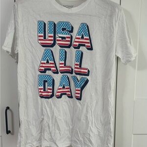 Never Worn USA All Day White T-Shirt